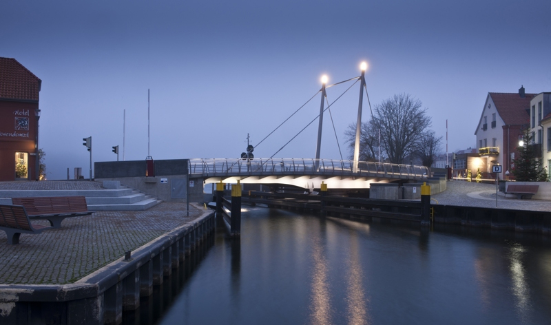 Drehbrücke über den Malchower See in Malchow